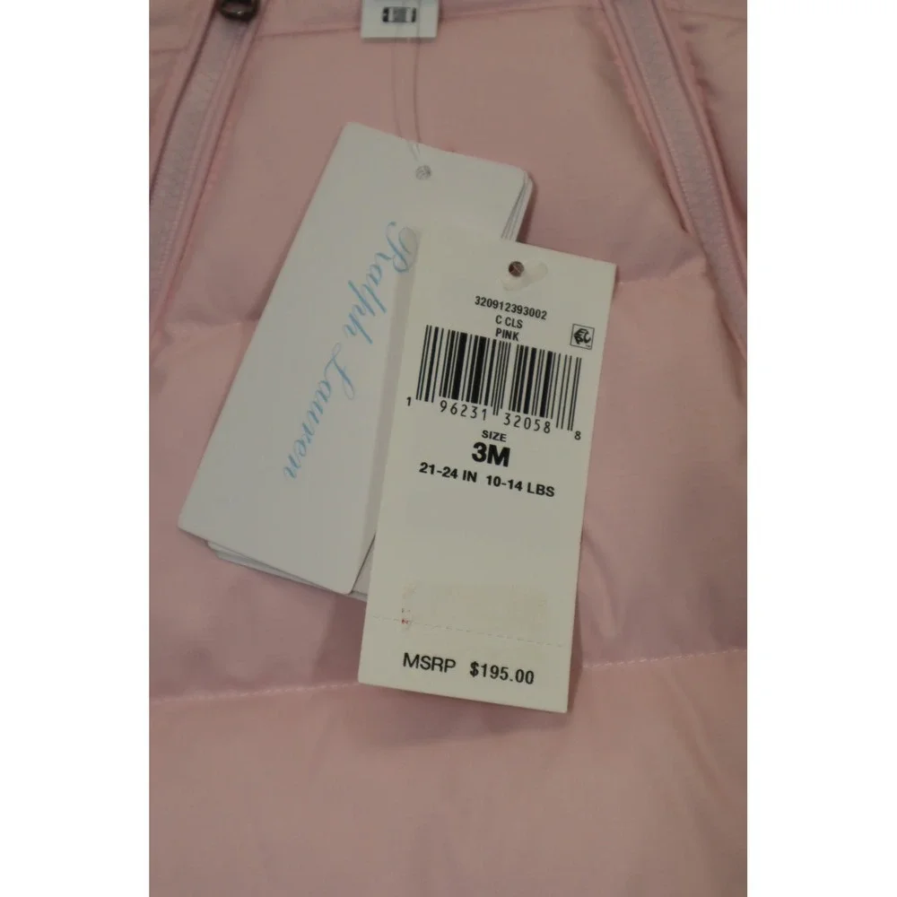Polo Ralph Lauren Baby Water Repellent‎ Snowsuit - Hint of Pink - Size 3M